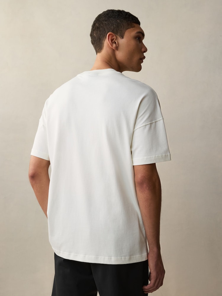 adidas White SZN 100% Cotton Graphic T-Shirt - Image 3 of 11