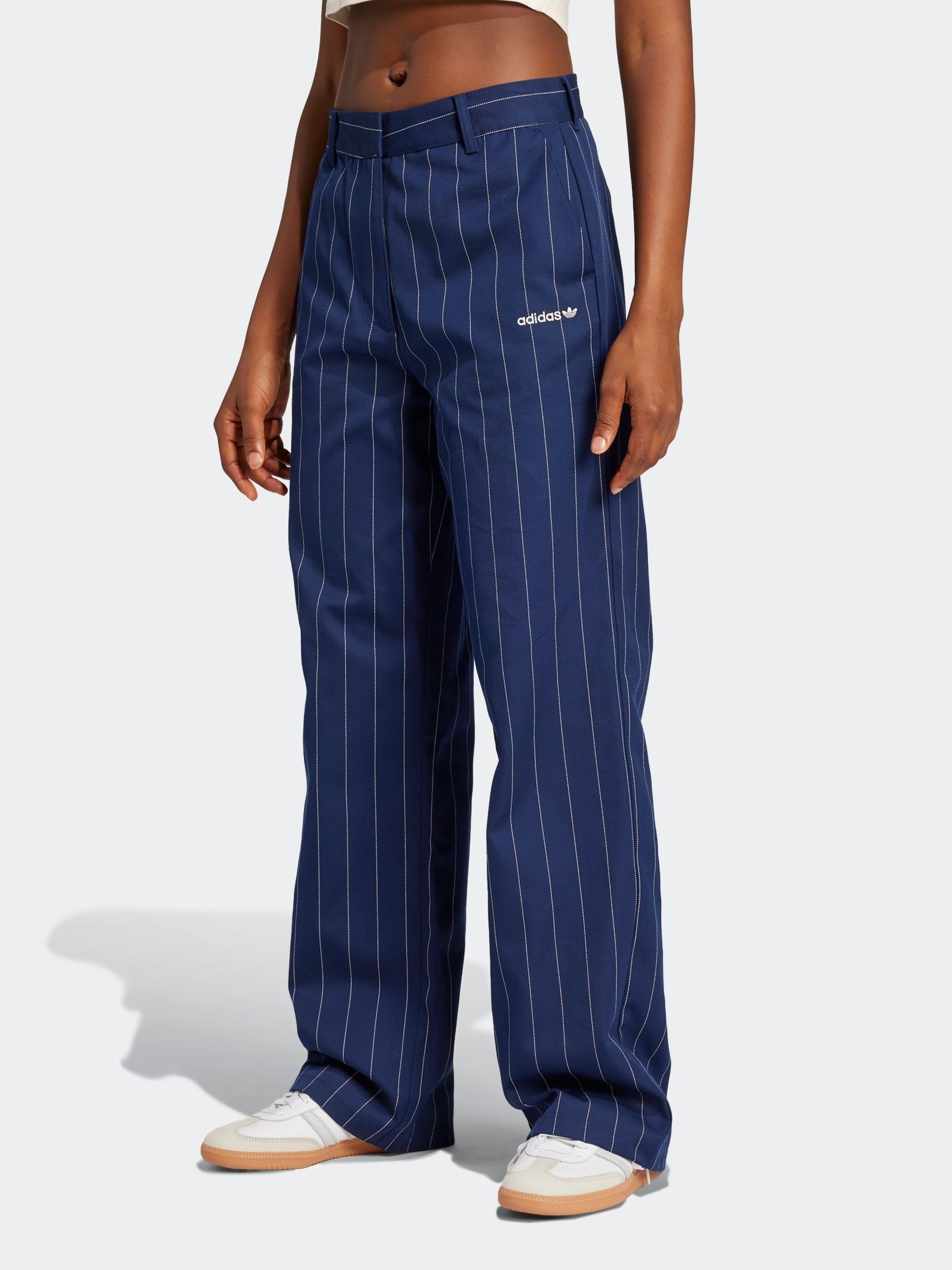 Buy adidas originals Blue Pinstripe Wide Trousers from Next USA Buy adidas originals Blue Pinstripe Wide Trousers from Next USA