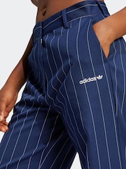 adidas originals Blue Pinstripe Wide Trousers - Image 5 of 6