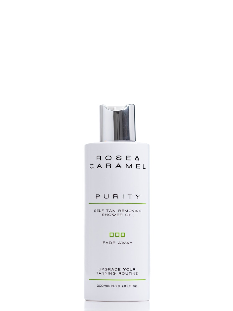 Rose & Caramel Purity Fade Away Self Tan Removing Shower Gel 200ml - Image 1 of 5 Rose & Caramel Purity Fade Away Self Tan Removing Shower Gel 200ml - Image 1 of 5
