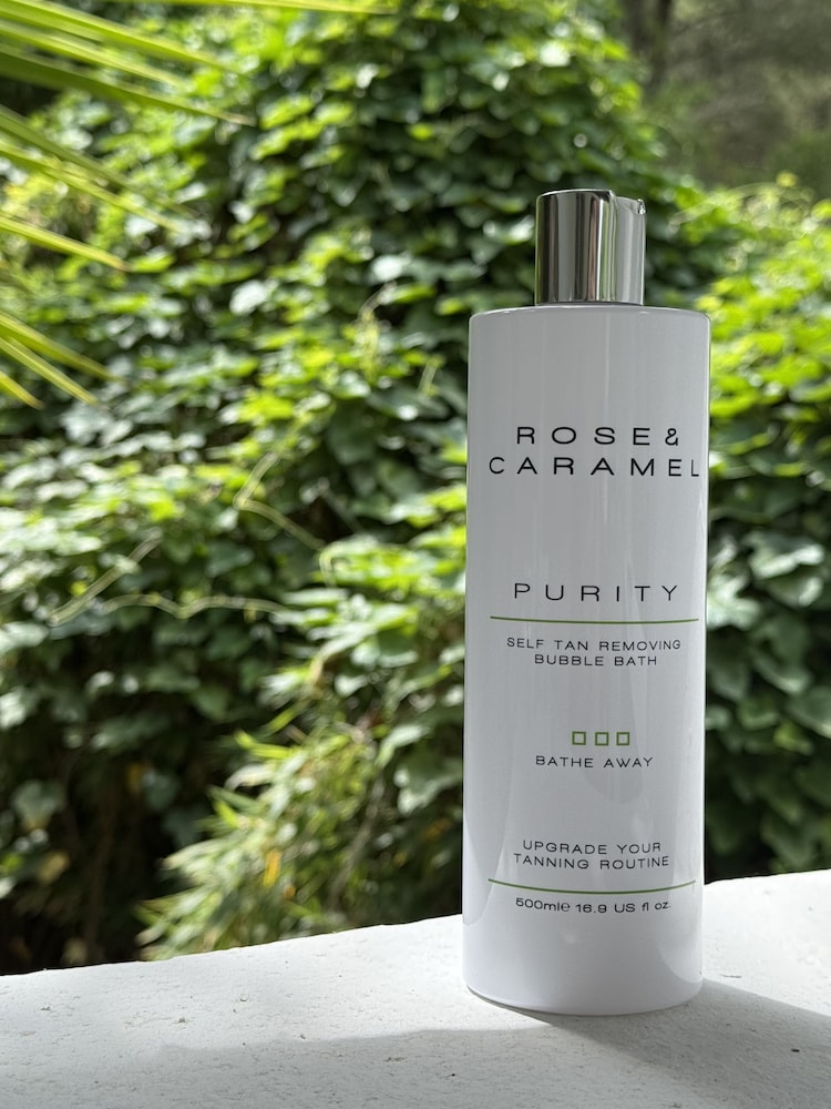 Rose & Caramel Purity Bathe Away Self Tan Removing Bubble Bath 500ml - Image 5 of 5 Rose & Caramel Purity Bathe Away Self Tan Removing Bubble Bath 500ml - Image 5 of 5