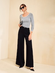 Friends Like These Grey Double Layer Scoop Top - Image 3 of 5