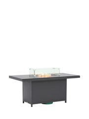 Barker and Stonehouse Grey Maine Aluminium Reclining Corner Garden Dining Set with Fire Pit - Image 5 of 6