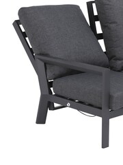 Barker and Stonehouse Grey Maine Aluminium Reclining Corner Garden Dining Set with Fire Pit - Image 6 of 6