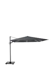 Barker and Stonehouse Grey Lux Garden LED Parasol and Base with Wheels - Image 2 of 7