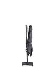 Barker and Stonehouse Grey Lux Garden LED Parasol and Base with Wheels - Image 4 of 7