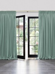 Voyage Maison Spa Hawley Plain Pencil Pleat Curtains - Image 1 of 2