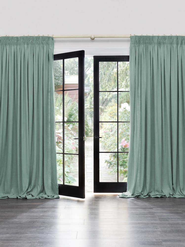 Voyage Maison Spa Hawley Plain Pencil Pleat Curtains - Image 1 of 2