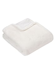 Paoletti White Stanza Faux Fur Throw - Image 1 of 3