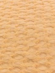 Yard Yellow Ronan Sherpa Waffle 100% Cotton Throw - Image 3 of 6