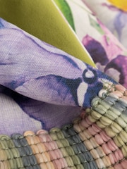 Voyage Maison Fuchsia Idalia Floral Fringed Cotton/Linen Mix Throw - Image 5 of 7