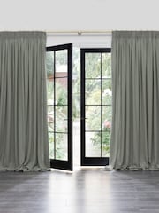 Voyage Maison Flint Hawley Plain Pencil Pleat Curtains - Image 1 of 2