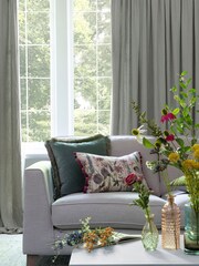 Voyage Maison Flint Hawley Plain Pencil Pleat Curtains - Image 2 of 2