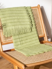 Furn Pistachio Hazie Linear Woven Throw - Image 1 of 3