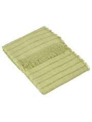 Furn Pistachio Hazie Linear Woven Throw - Image 3 of 3