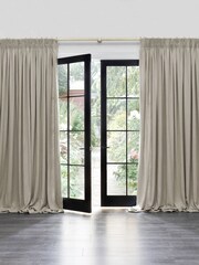 Voyage Maison Clay Hawley Plain Pencil Pleat Curtains - Image 1 of 2