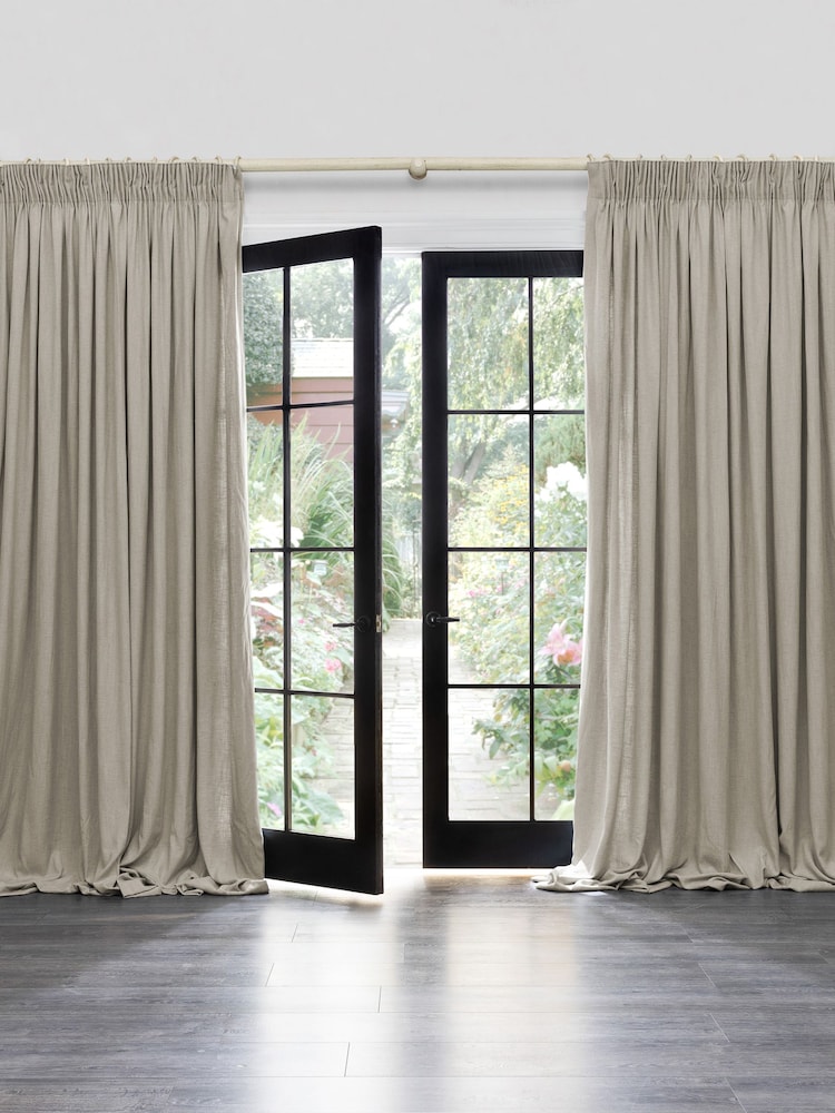 Voyage Maison Clay Hawley Plain Pencil Pleat Curtains - Image 1 of 2
