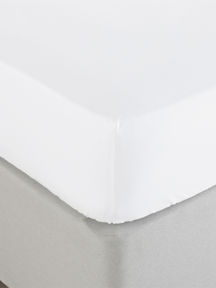 Paoletti White Bamboo 200 Thread Count Cotton Fitted Sheet - Image 1 of 1
