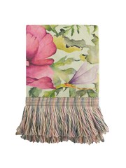 Voyage Maison Sage Valeria Floral Fringed Cotton/Linen Mix Throw - Image 5 of 6