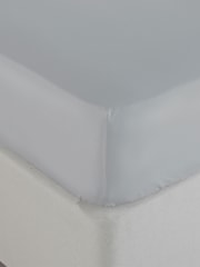 Paoletti Light Dove Grey 200 Thread Count Cotton Fitted Sheet - Image 1 of 1