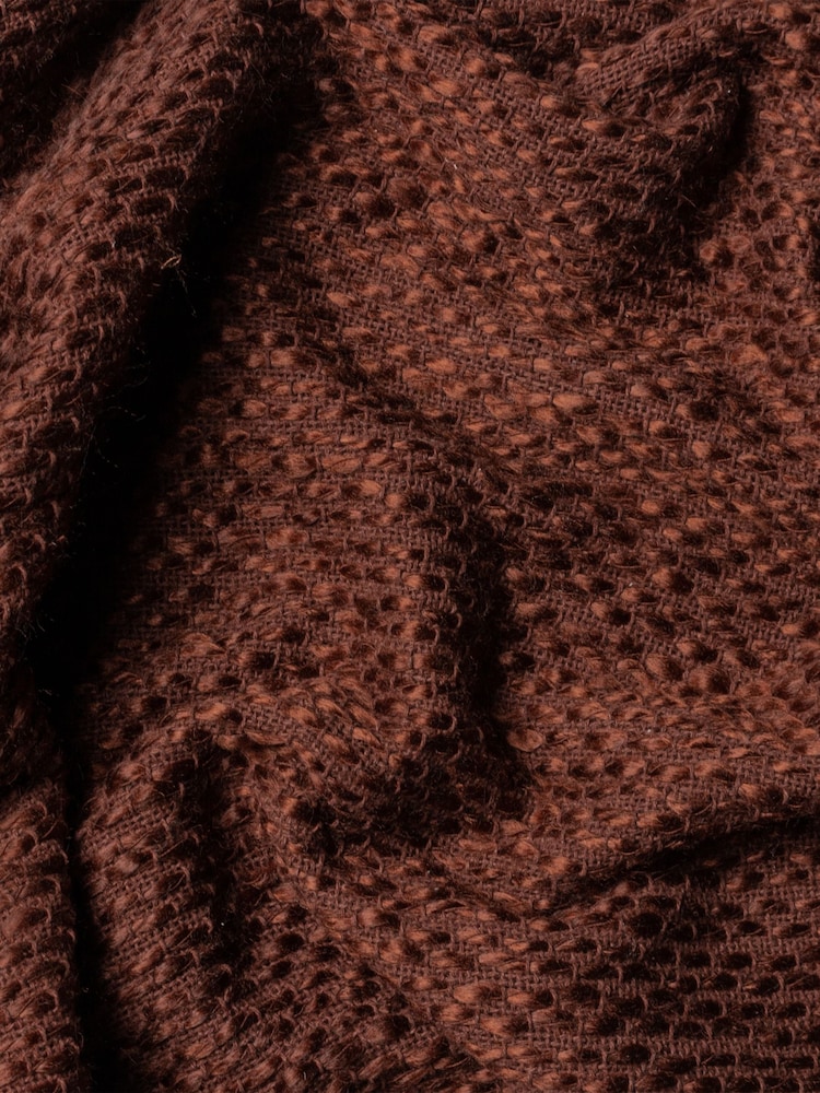 HÖEM Chestnut Morni Woven Fringed Throw - Image 4 of 4