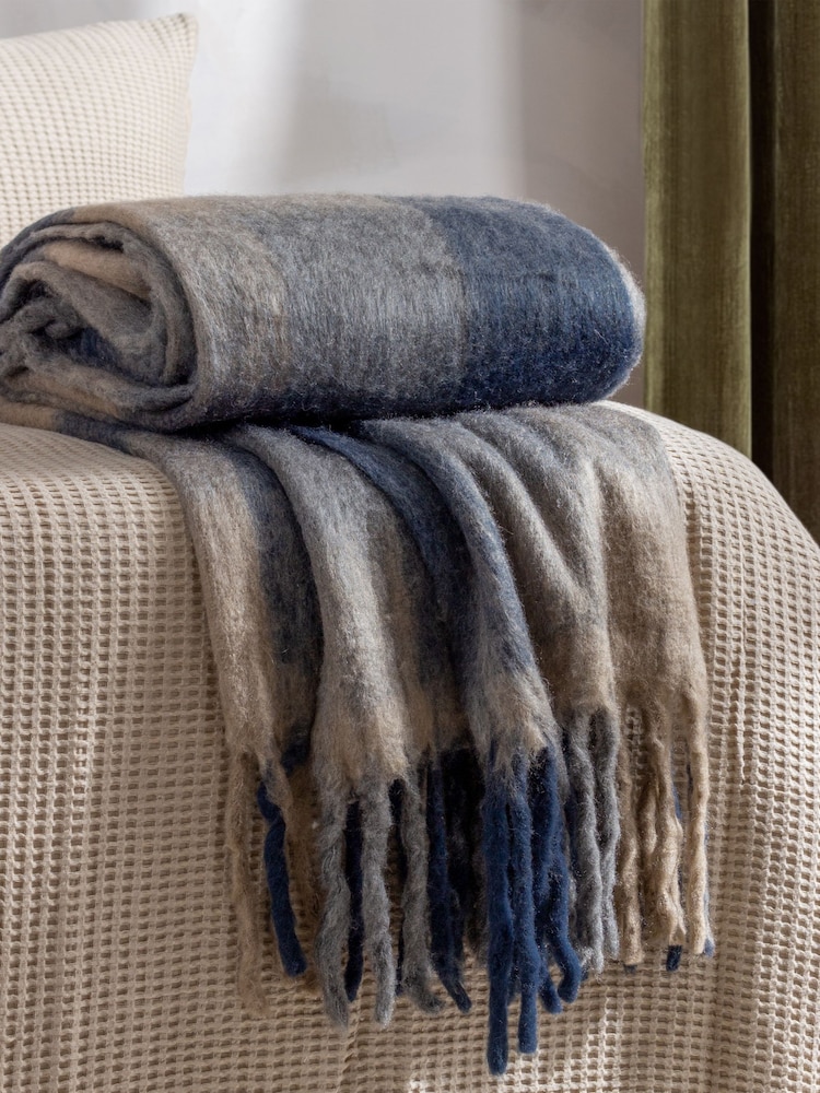 Yard Raystone Check Fringed Throw - Imagem 1 de 5