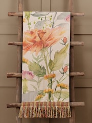 Voyage Maison Linen Delamere Floral Fringed Throw - Image 3 of 7