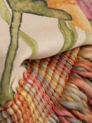 Voyage Maison Linen Delamere Floral Fringed Throw - Image 5 of 7
