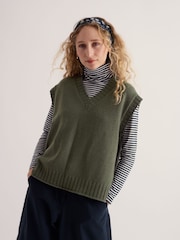 Seasalt Cornwall Green Fistral Knitted Vest - Image 1 of 5