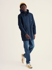 Seasalt Cornwall Blue Atlantek Waterproof Parka Coat - Image 1 of 5