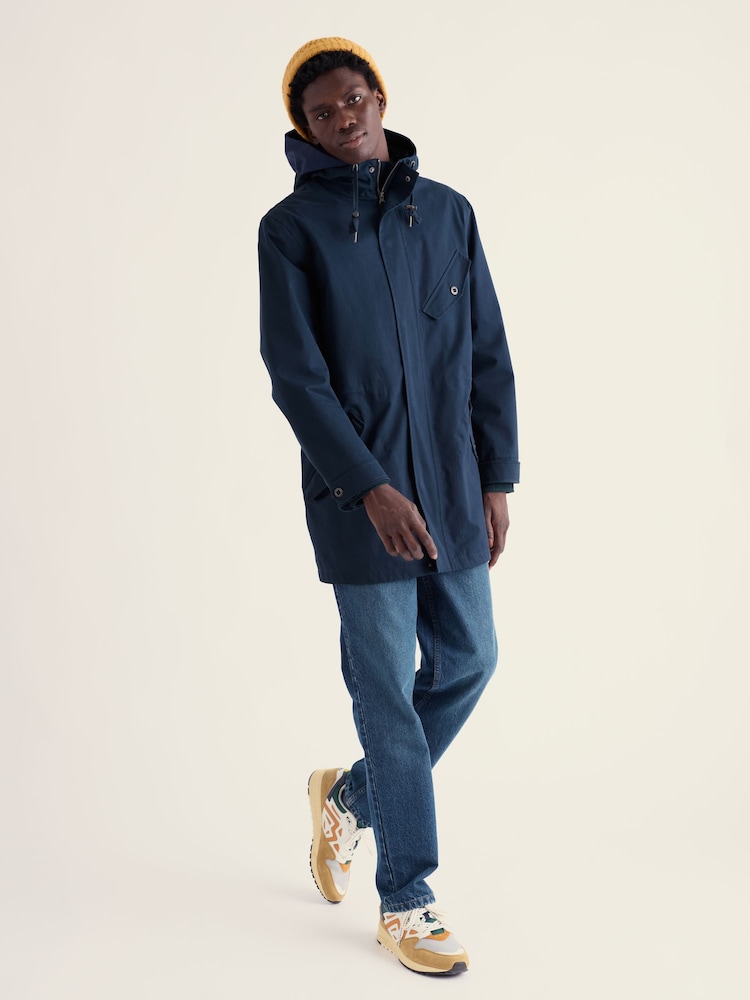 Seasalt Cornwall Blue Atlantek Waterproof Parka Coat - Image 1 of 5