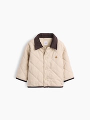 Gap Beige/Brown Quilted Barn Jacket (3-24mths) - Image 1 of 2