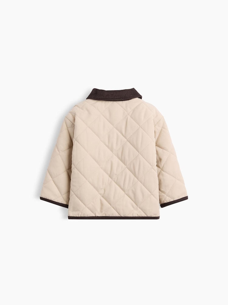 Gap Beige/Brown Quilted Barn Jacket (3-24mths) - Image 2 of 2