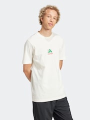 adidas White Lounge Pizza 100% Cotton Graphic T-Shirt - Image 3 of 6