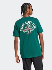 Grün - adidas Lounge Pizza 100% Cotton Graphic T-Shirt - Bild 2 von 6