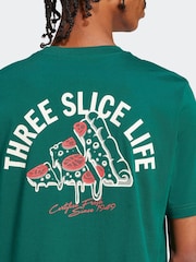 Grün - adidas Lounge Pizza 100% Cotton Graphic T-Shirt - Bild 5 von 6