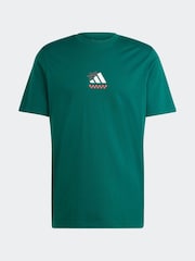 Grün - adidas Lounge Pizza 100% Cotton Graphic T-Shirt - Bild 6 von 6