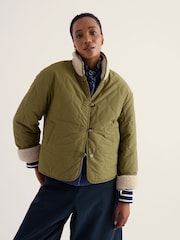 Seasalt Cornwall Green Scots Pine Reversible Jacket - Image 2 of 5