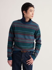Seasalt Cornwall Blue Polventon Fairisle Jumper - Image 1 of 3