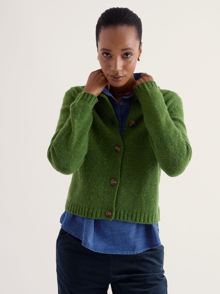 Seasalt Cornwall Green Dawson Pick Cardigan Made With Merino - Image 2 of 5 Seasalt Cornwall Green Dawson Pick Cardigan Made With Merino - Image 2 of 5