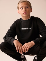 Black Graphic Crew and Joggers Set (3-16yrs) - Image 2 of 8