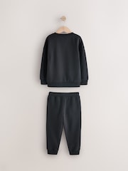 Black Graphic Crew and Joggers Set (3-16yrs) - Image 6 of 8