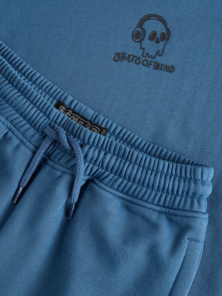 Blue Skull Graphic Crew and Joggers Set (3-16yrs) - Image 3 of 4