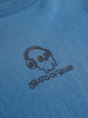 Blue Skull Graphic Crew and Joggers Set (3-16yrs) - Image 4 of 4