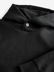 Black Smart Popper Neck Hoodie and Joggers Set (3-16yrs) - Image 4 of 4