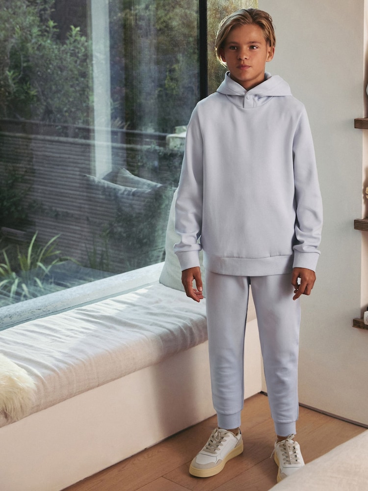 Blue Smart Popper Neck Hoodie and Joggers Set (3-16yrs) - Image 1 of 7