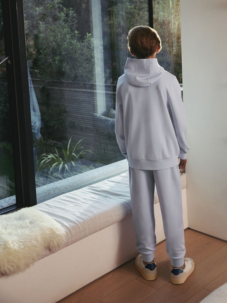 Blue Smart Popper Neck Hoodie and Joggers Set (3-16yrs) - Image 2 of 7