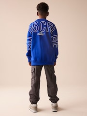 Cobalt Blue Subscribe Back Print Crew Neck Sweatshirt (3-16yrs) - Image 4 of 9