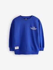 Cobalt Blue Subscribe Back Print Crew Neck Sweatshirt (3-16yrs) - Image 5 of 9
