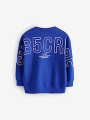 Cobalt Blue Subscribe Back Print Crew Neck Sweatshirt (3-16yrs) - Image 6 of 9